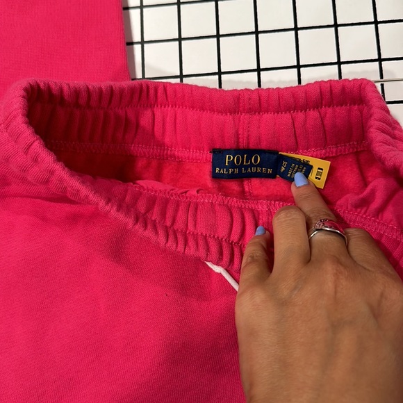 NWT Polo Ralph Lauren Pink Sweat Jogger Pants - Picture 6 of 8